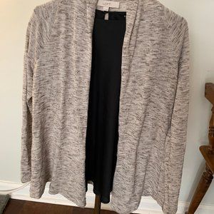 cowl neck heather beige LOFT cardigan